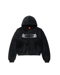 Sonic Hoodie Zip Black Faded