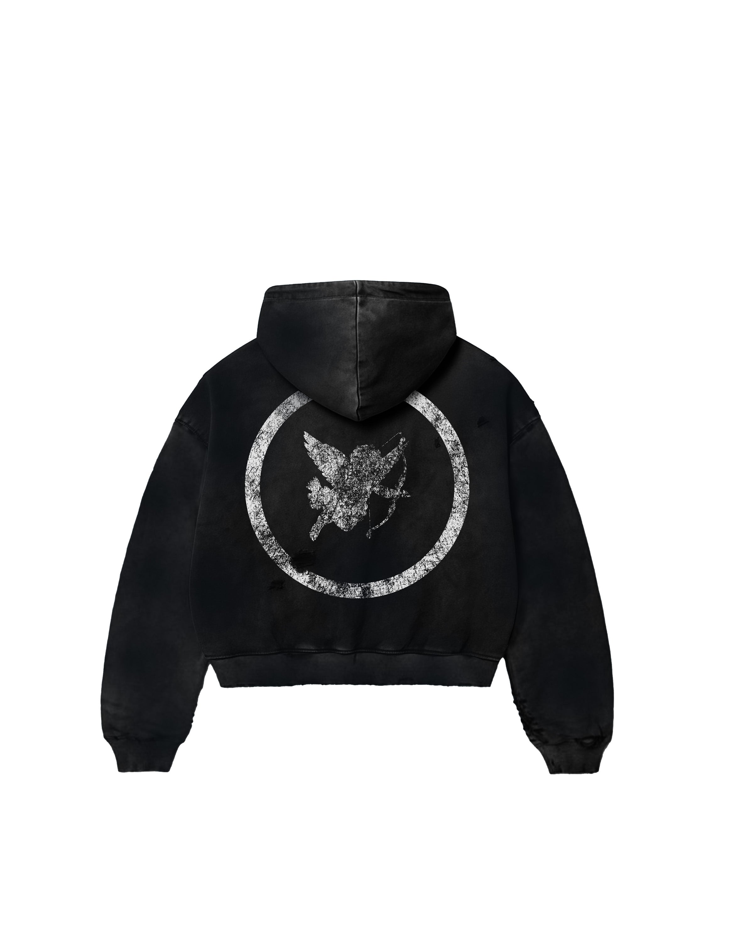 Sonic Hoodie Zip Black Faded