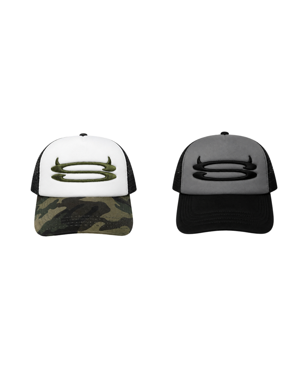S Trucker Cap | CAMO GREEN / BLACK