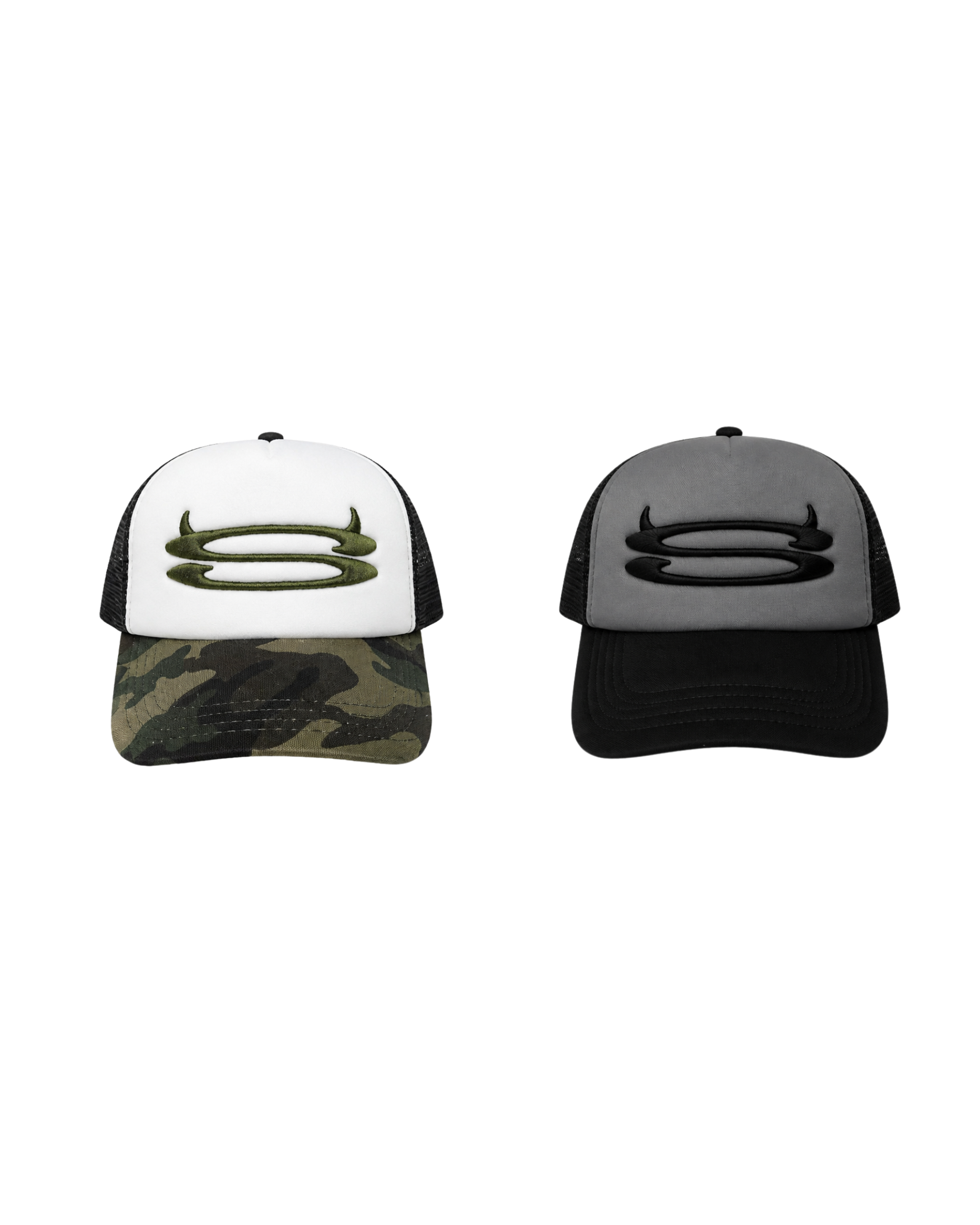 S Trucker Cap | CAMO GREEN / BLACK